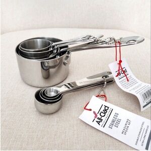 NEW ALL-CLAD Stainless-Steel Measuring Cups & Spoons 8 piece Set